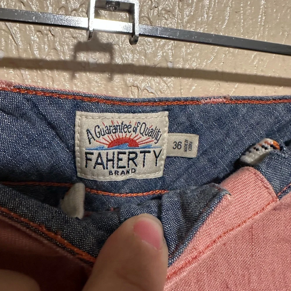 Faherty‎ Shorts Men’s Linen Organic Cotton Blend Size 36